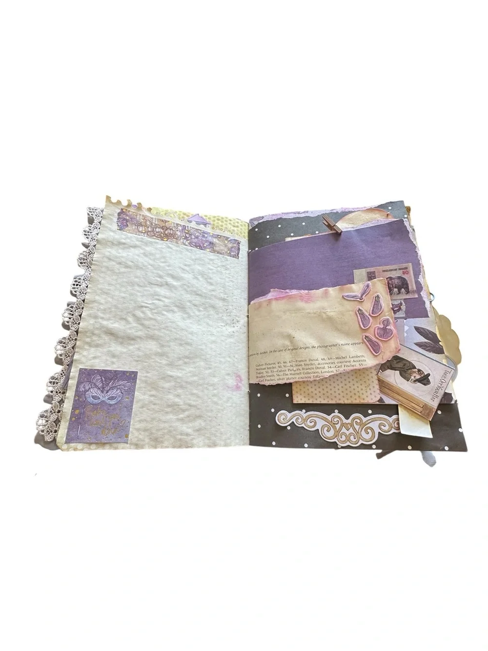 Handmade Junk Journal Masquerade Ball Theme One of a Kind